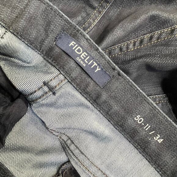 Fidelity 50-11 Mens Revolution Rinse Straight jeans sz 34 dark wash Blue Jeans - Picture 11 of 12
